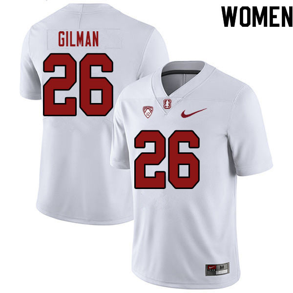 Women #26 Alaka'i Gilman Stanford Cardinal College Football Jerseys Sale-White